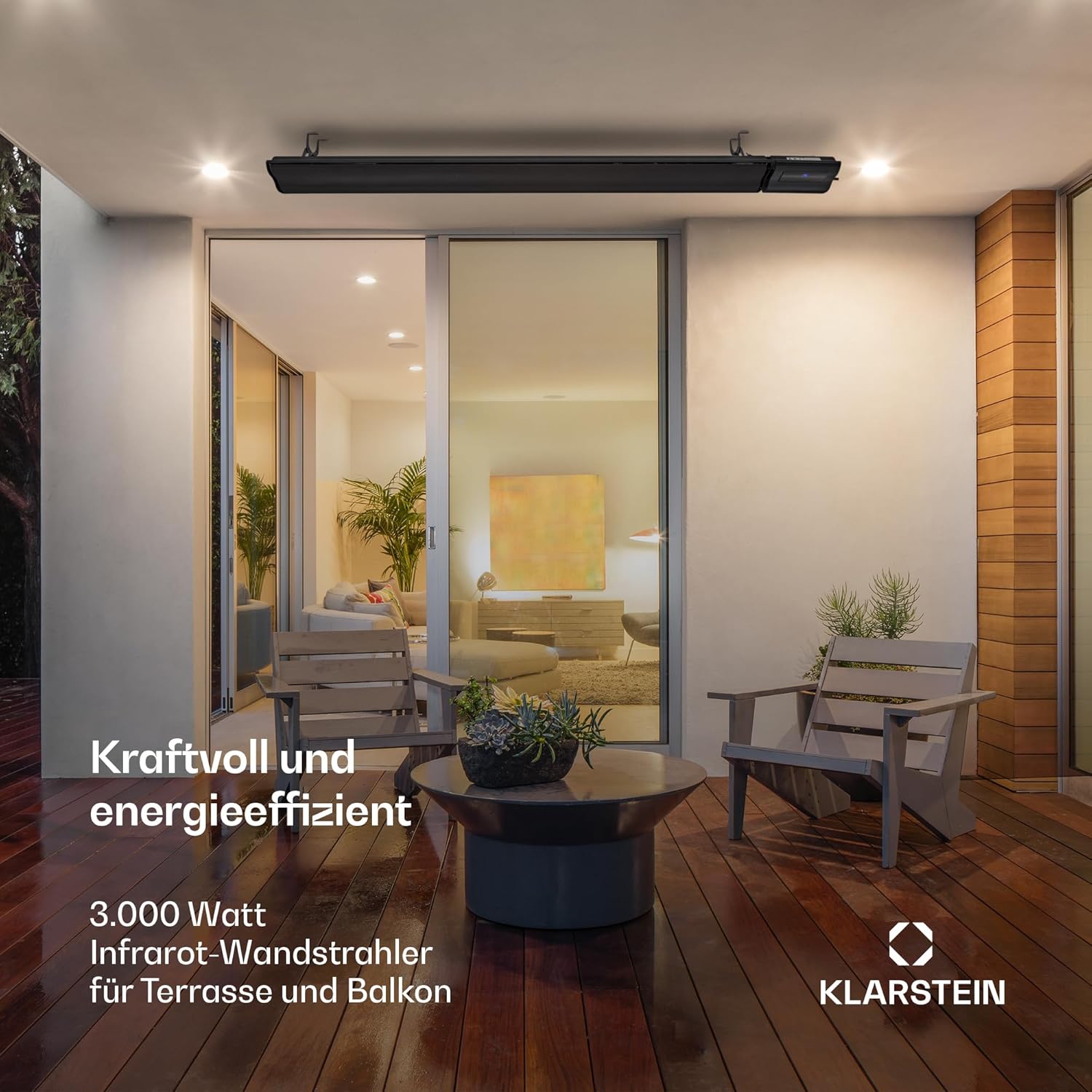 Wärmestrahler für Terrassenüberdachungen. Winter Aktion bei Premlux