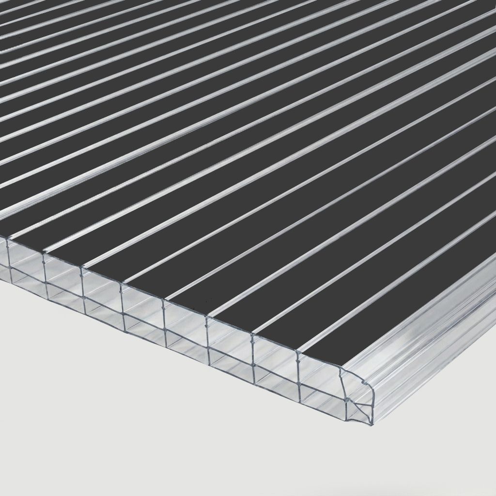 Polycarbonat Stegplatten mit schwarzen Streifen