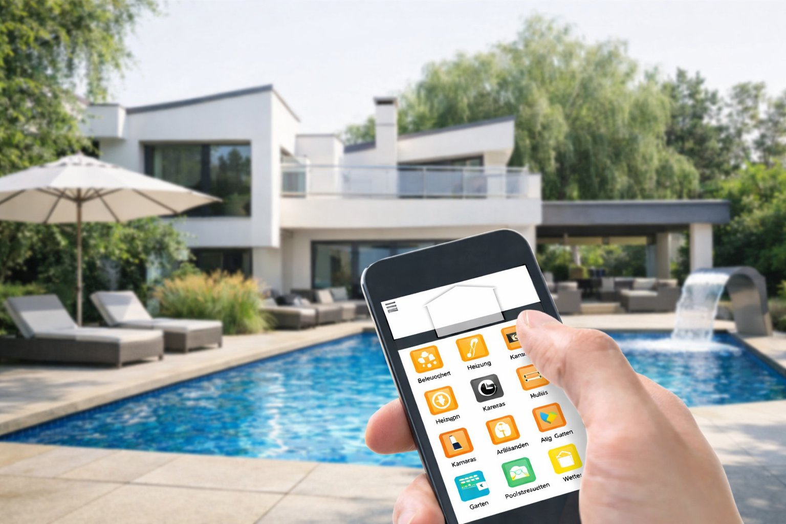 Smart Home Steuerung per App für Haus, Garten und Sonnenschutz