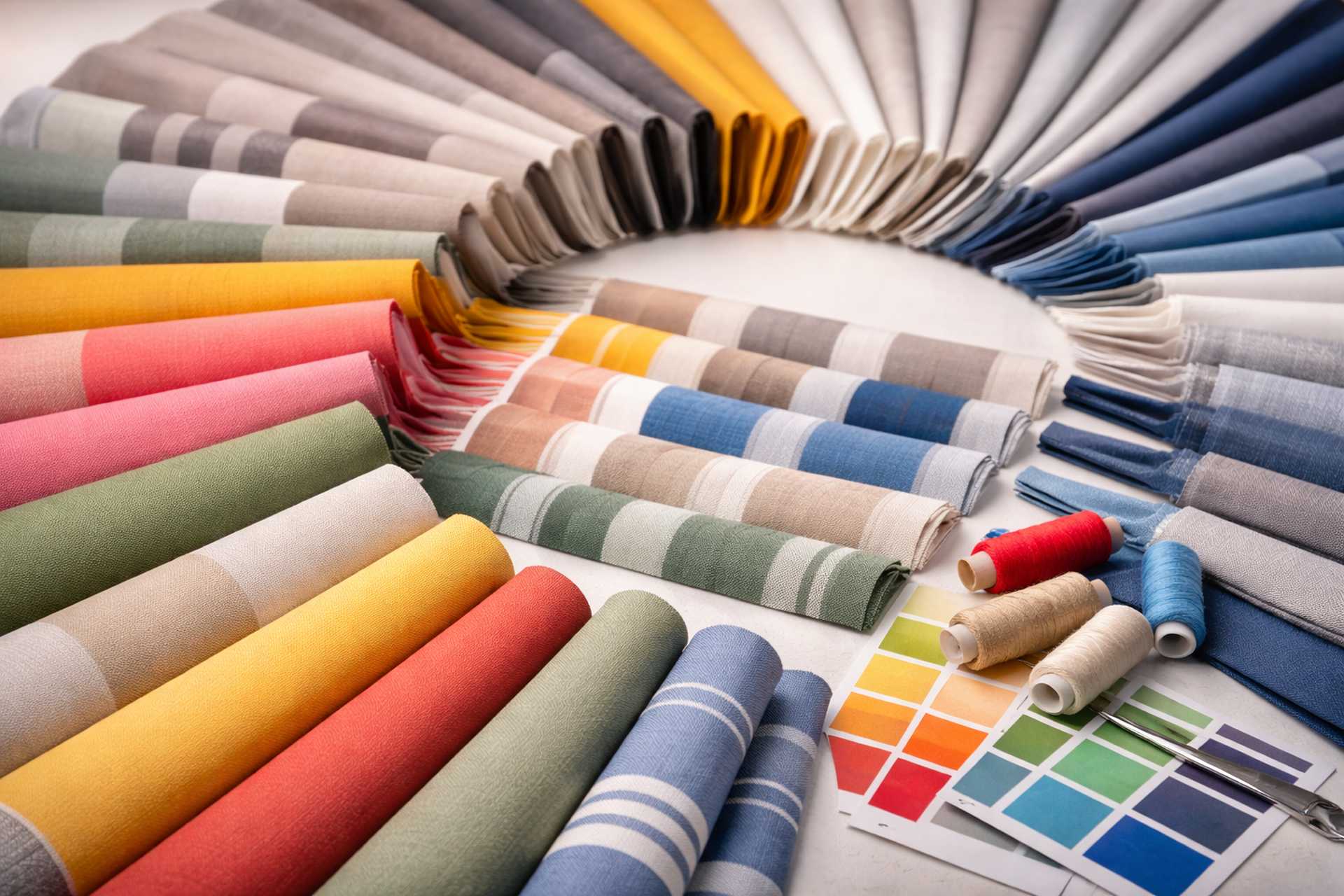 Stoff Farbauswahl Palette