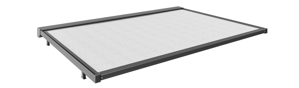 Aufdachmarkise für Terrassenüberdachung aus Aluminium