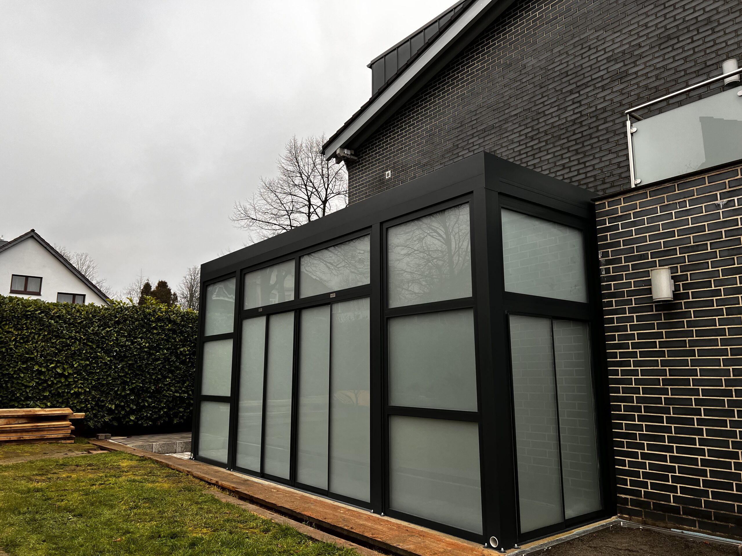 Wintergarten mit Satiniertem Glas